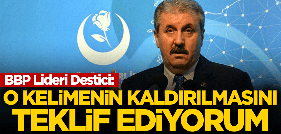 BBP Lideri Destici: O kelimenin kaldırılmasını teklif ediyorum