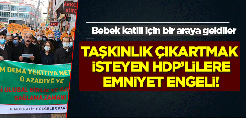 Bebek katili Öcalan için bir araya geldiler: Emniyet taşkınlığa geçit vermedi!