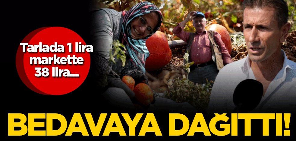 Bedavaya dağıttı! Tarlada 1 lira markette 38 lira