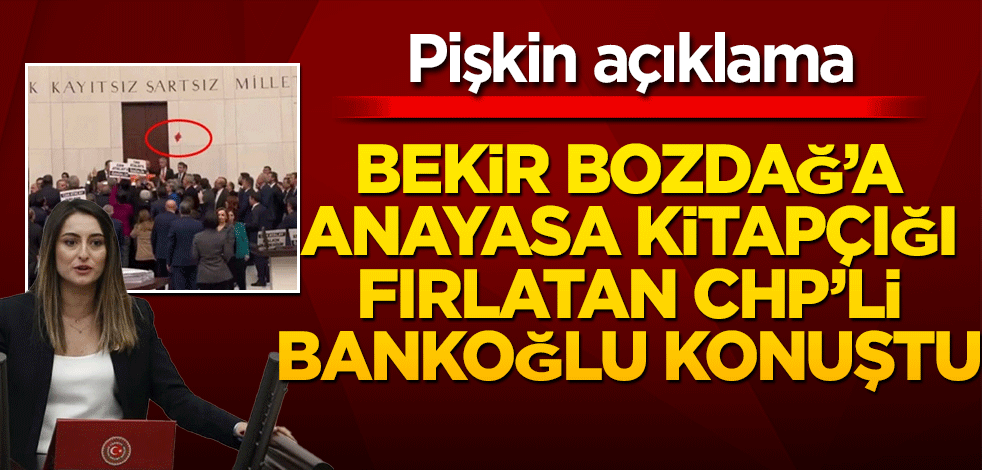 Bekir Bozdağ’a anayasa kitapçığı fırlatan CHP'li Bankoğlu konuştu