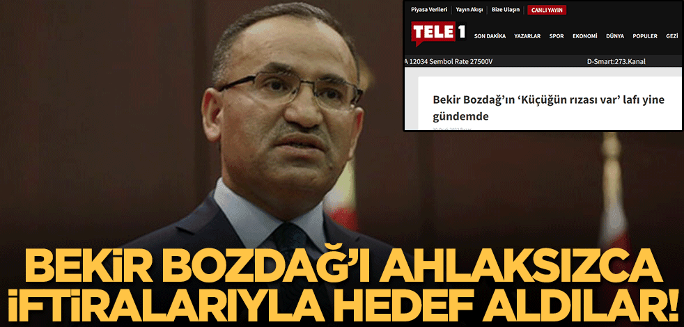 Bekir Bozdağ'ı ahlaksızca hedefe koydular! Merdan Yanardağ'ın TELE 1'inden tarihi ahlaksızlık
