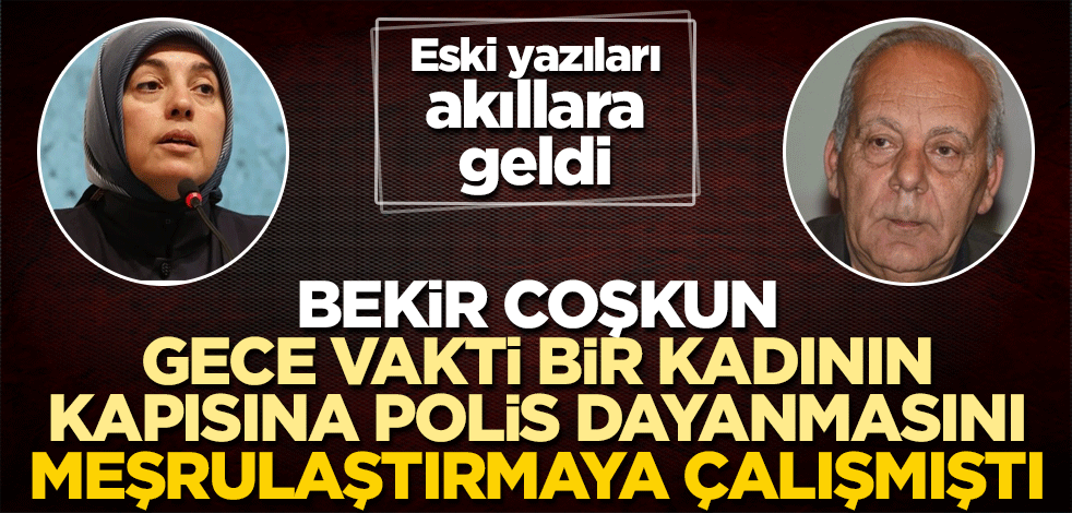 Bekir Coşkun, gece vakti bir kadının evine, kapısını kırma tehdidi ile gidilmesini meşru bulmuştu