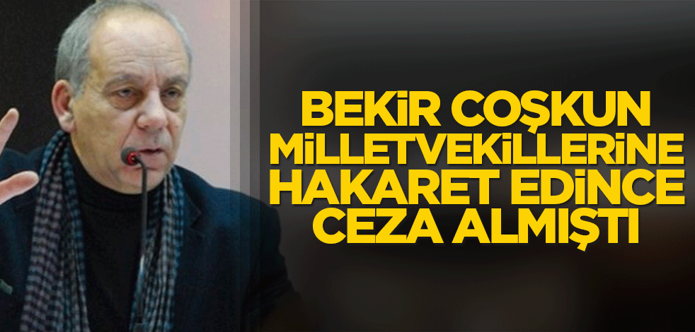 Bekir Coşkun milletvekillerine hakaret edince ceza almıştı