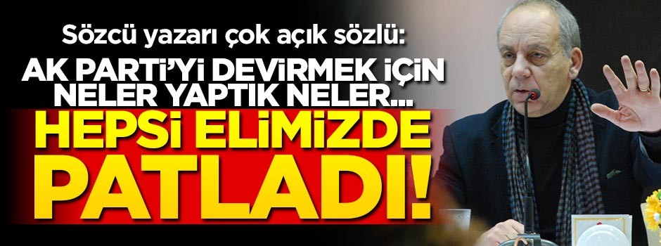Bekir Coşkun'dan acziyetlerini gözler önüne seren yazı