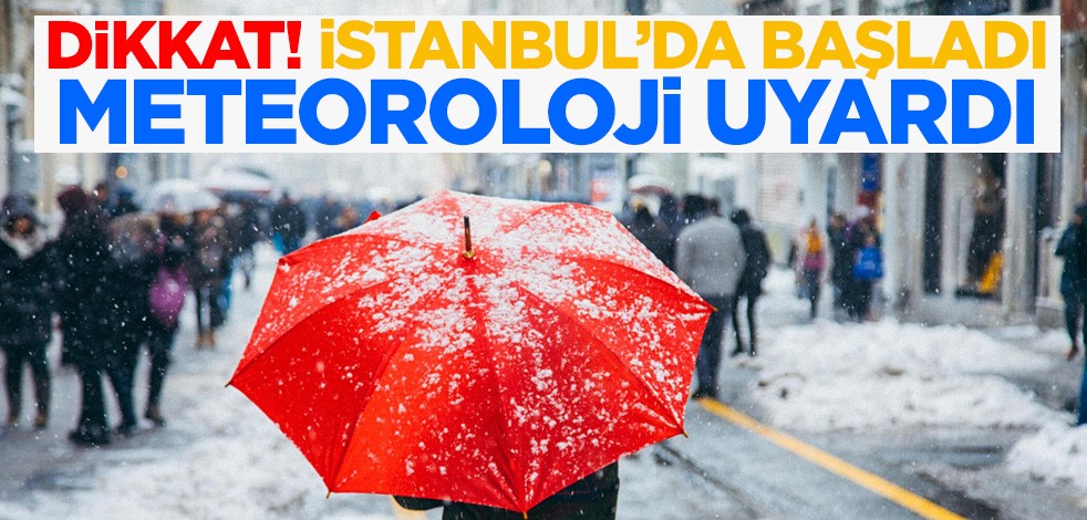 Beklenen an geldi, İstanbul'a yılın ilk karı düştü! Meteorolojiden yağış uyarısı