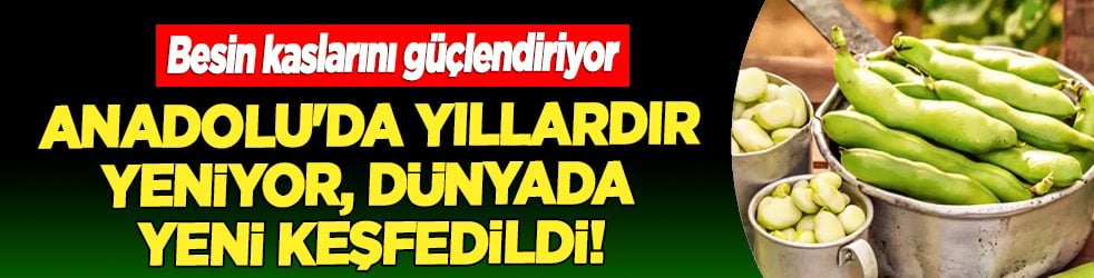 Beklenmedik besin kaynağı oldu Anadolu'da her daim ama dünyada yeni keşfedildi...
