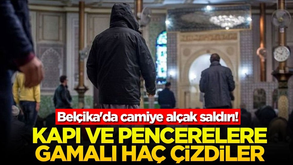 Belçika'da camiye alçak saldırı! Kapı ve pencerelere gamalı haç çizdiler