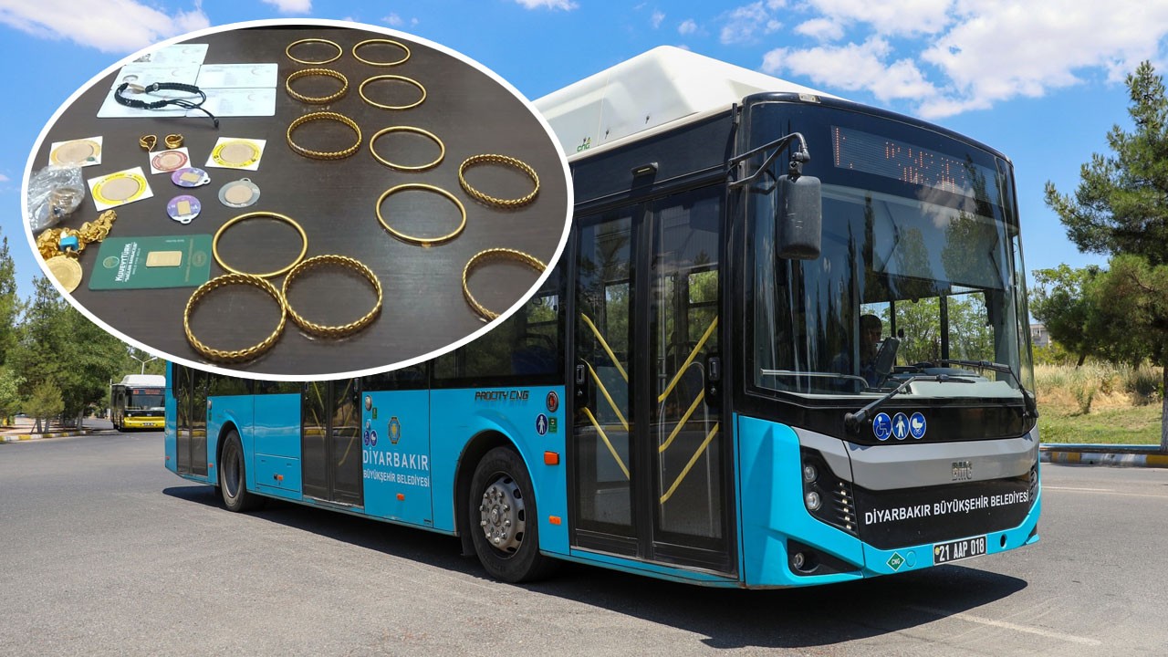 Belediye otobüsünde unutulan 1 milyon liralık altın sahibine teslim edildi