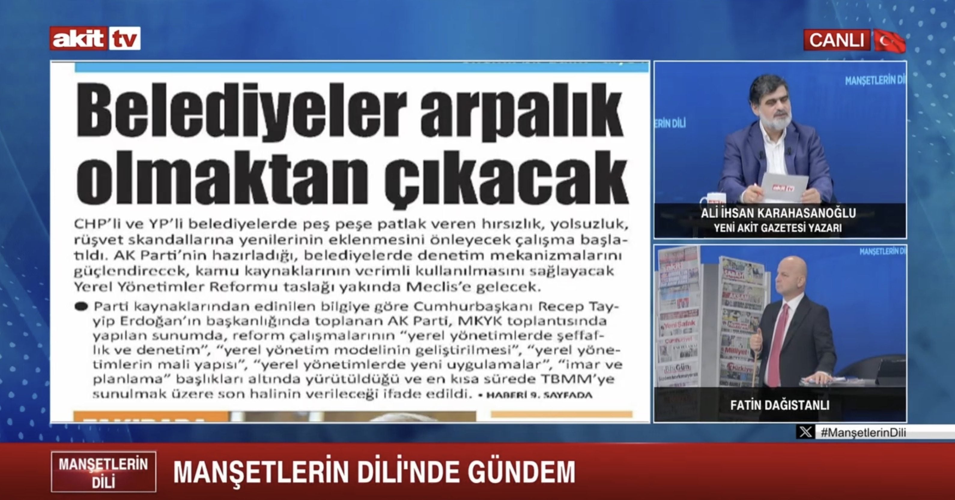 Belediyeler arpalık olmasın, rüşvet hadisi kapıya yazılsın