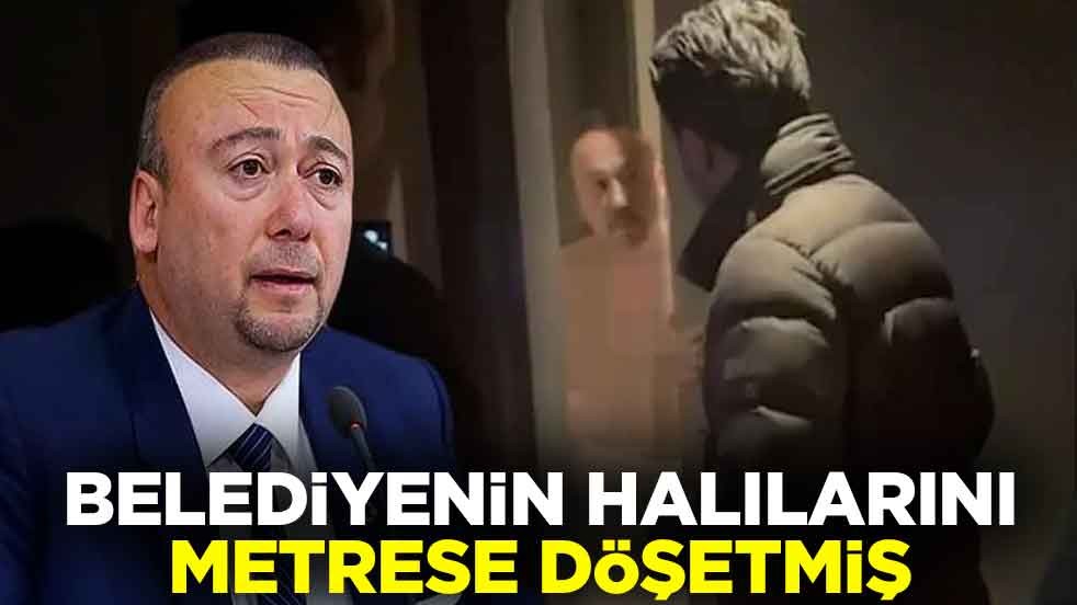 Belediyenin halılarını metrese döşetmiş