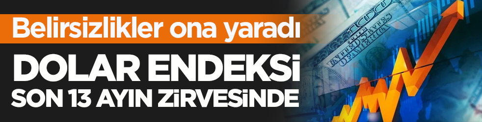 Belirsizlikler ona yaradı! Dolar endeksi son 13 ayın zirvesinde