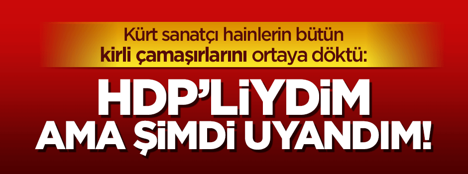 'Ben de HDP'liydim ama şimdi uyandım'