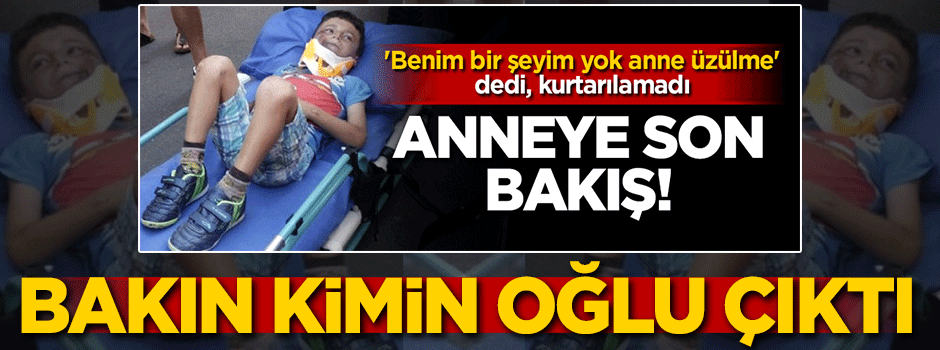 Türkiye'yi ağlatan çocuk bakın kimin oğlu çıktı