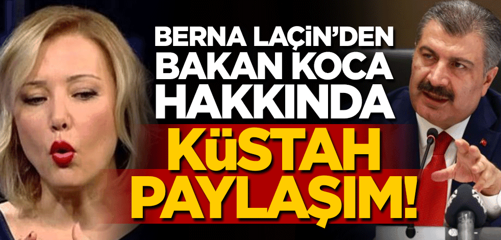 Berna Laçin'den Bakan Koca hakkında küstah paylaşım!