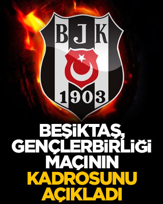 Beşiktaş, Gençlerbirliği maçının kadrosunu açıkladı