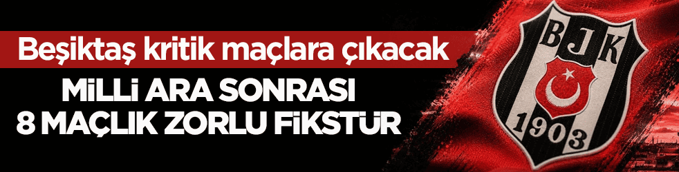 Beşiktaş kritik maçlara çıkacak! Milli ara sonrası 8 maçlık zorlu fikstür