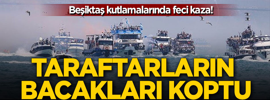 Şampiyonluk kutlamalarında feci kaza! Taraftarların bacakları koptu
