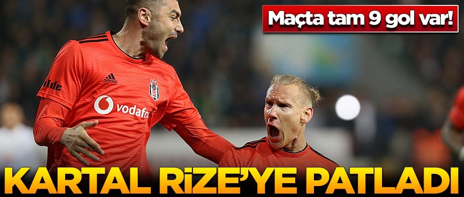 Beşiktaş Rize'ye patladı! Tam 9 gol