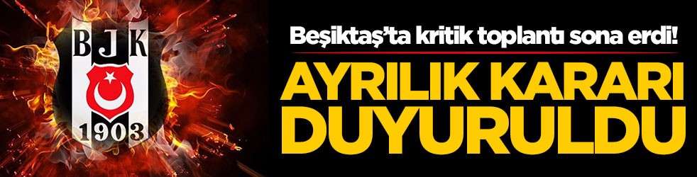 Beşiktaş’ta Abdullah Avcı ile yapılan kritik toplantı sona erdi! Toplantıdan ayrılık kararı çıktı