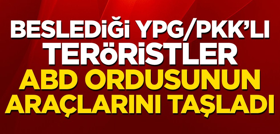 Beslediği YPG/PKK'lı teröristler, ABD ordusunun araçlarını taşladı