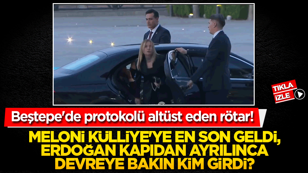 Beştepe'de protokolü altüst eden rötar! Meloni Külliye'ye en son geldi, Erdoğan kapıdan ayrılınca devreye Cevdet Yılmaz girdi!