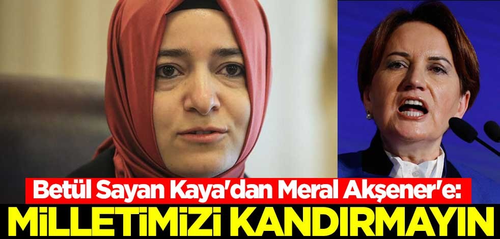 Betül Sayan Kaya'dan Meral Akşener'e: Milletimizi kandırmayın