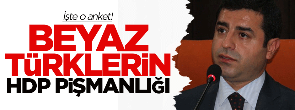 Beyaz Türklerin HDP pişmanlığı! İşte o anket