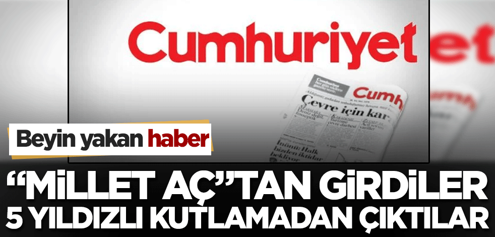 Beyin yakan haber! "Millet aç"tan girdiler 5 yıldızlı kutlamadan çıktılar