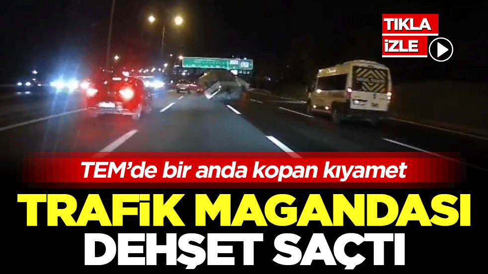 Beykoz’da makas dehşeti: Hızla şerit değiştiren otomobil kamyonete çarptı, araç takla attı