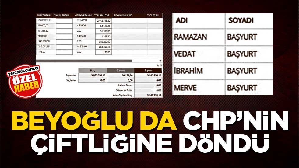 Beyoğlu da CHP’nin çiftliğine döndü