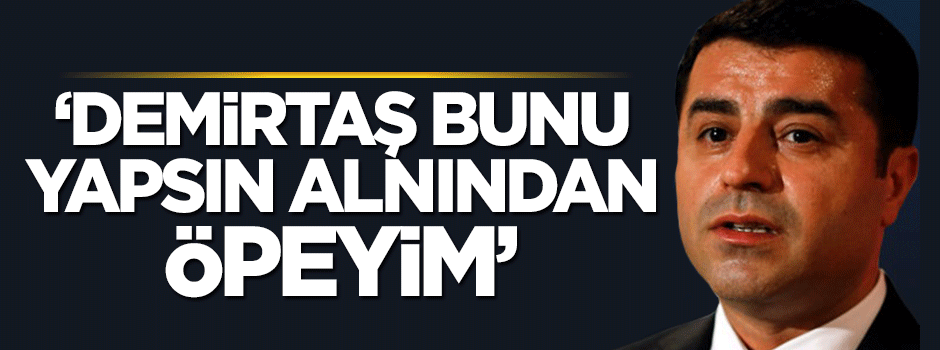 Binali Yıldırım: Demirtaş bunu yapsın alnından öpeyim