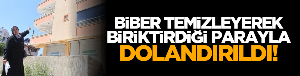 Biber temizleyerek biriktirdiği parayla dolandırıldı!