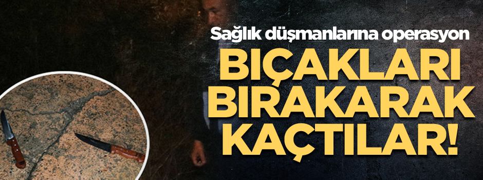 Bıçakları bırakarak kaçtılar! Sağlık düşmanlarına operasyon