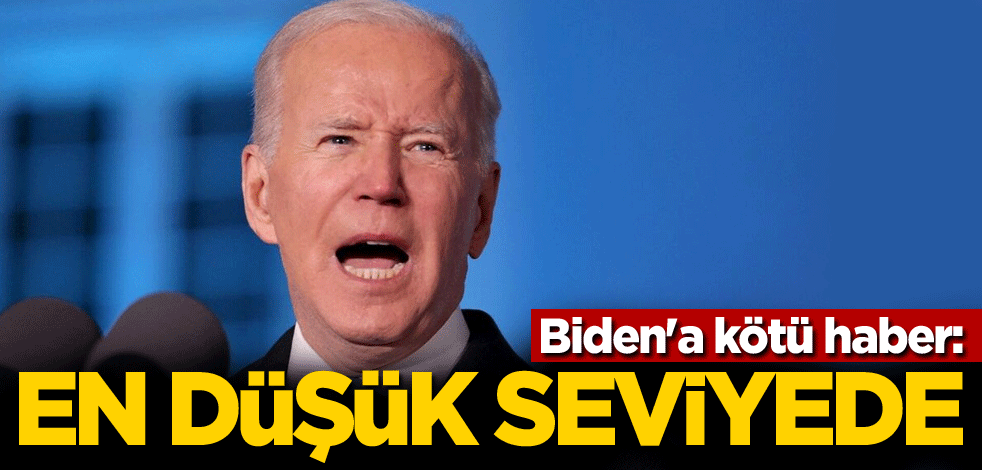 Biden'a kötü haber: En düşük seviyede