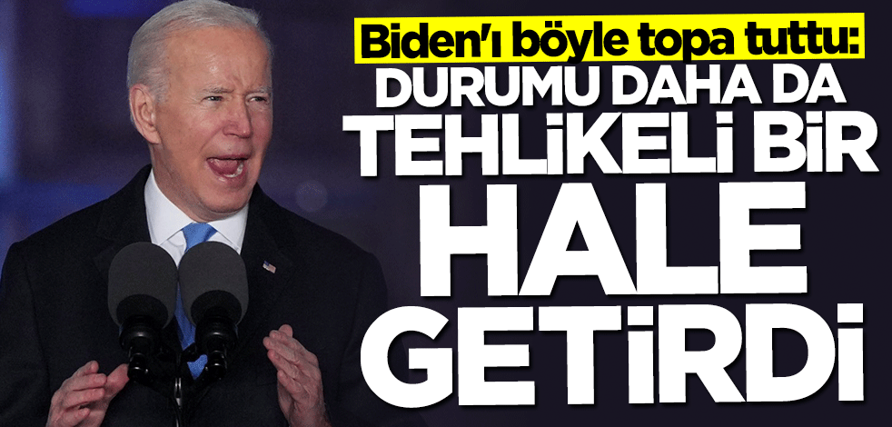 Biden'a olay sözler: Kötü durumu daha da kötüleştirdi
