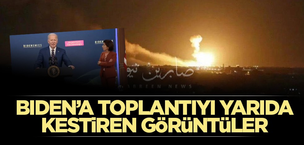 Biden'a toplantıyı yarıda kestiren görüntüler