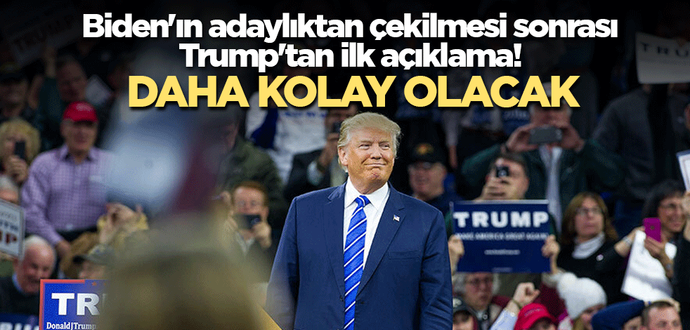 Biden'ın adaylıktan çekilmesi sonrası Trump'tan ilk açıklama! Daha kolay olacak