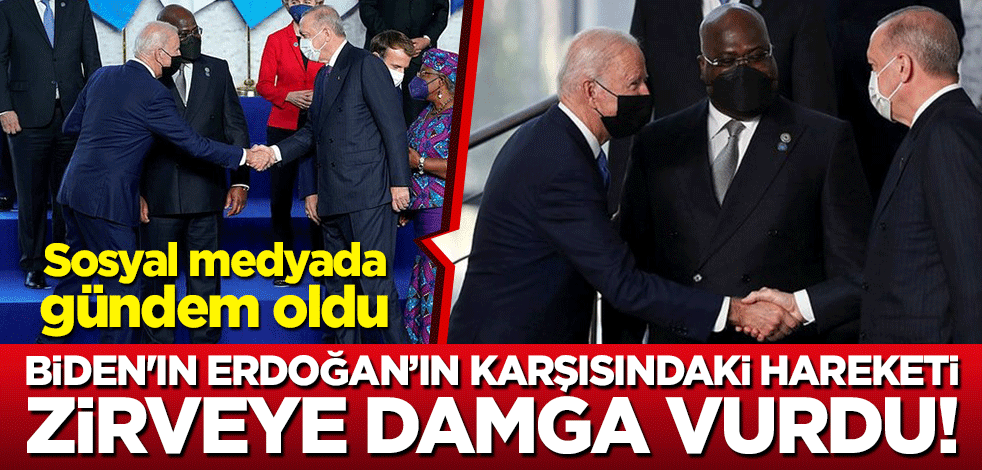 Biden'ın Erdoğan karşısındaki hareketi zirveye damga vurdu! Sosyal medyada beden dili gündem oldu