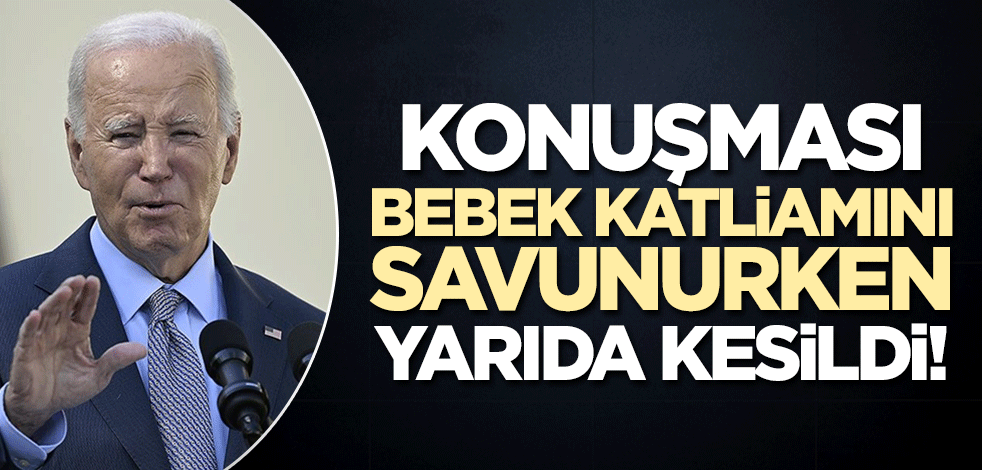 Biden'ın Filistin konuşması yarıda kesildi!