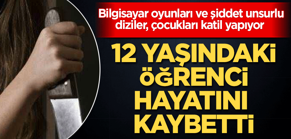 Bilgisayar oyunları ve şiddet unsurlu diziler, çocukları katil yapıyor! 12 yaşındaki bir öğrenci hayatını kaybetti
