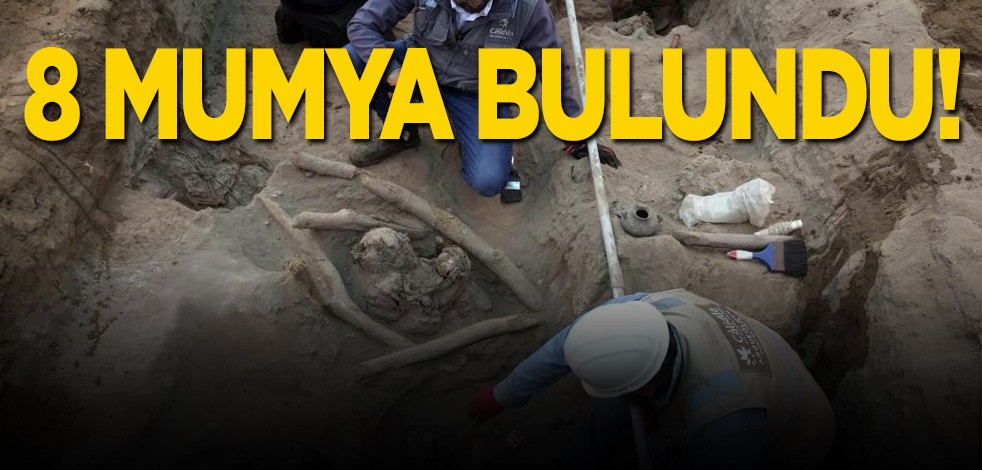 Bilim İnsanları değillerdi ama doğalgaz hattı çalışmaları sırasında işçiler 8 mumya buldu! Görüntüsü şaşırttı!