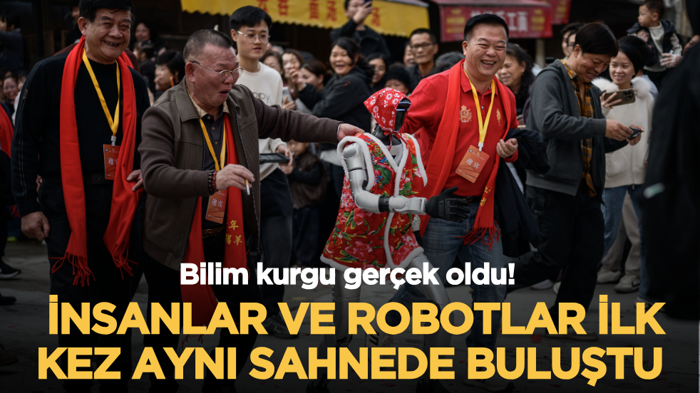 Bilim kurgu gerçek oldu! İnsanlar ve robotlar ilk kez aynı sahnede buluştu