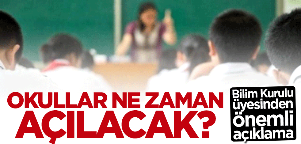 Bilim Kurulu üyesi açıkladı: Okullar ne zaman açılacak?