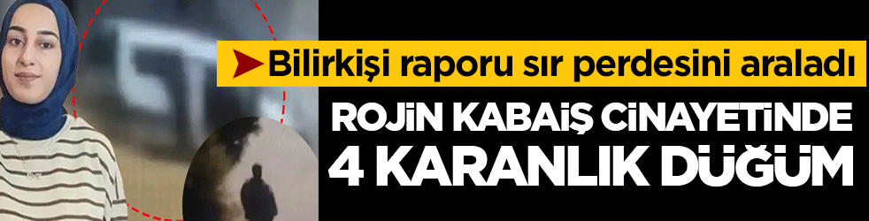 Bilirkişi raporu sır perdesini araladı: Rojin Kabaiş cinayetinde 4 karanlık düğüm