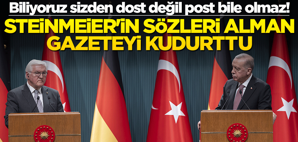 Biliyoruz sizden dost değil post bile olmaz! Steinmeier'in sözleri Alman gazeteyi kudurttu