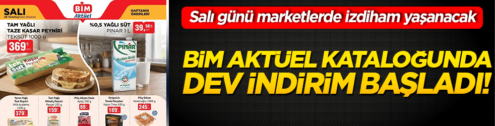 BİM aktüel kataloğunda dev indirim başladı! Salı günü marketlerde izdiham yaşanacak!