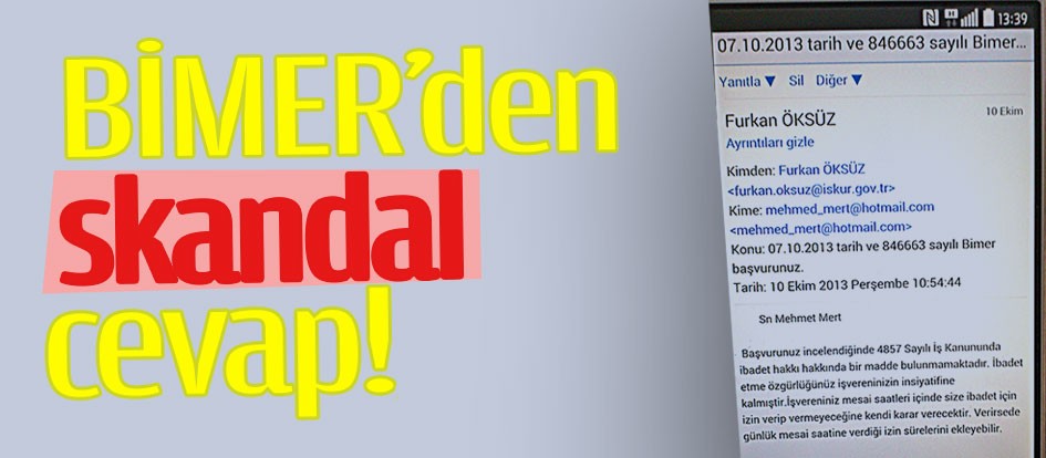 BİMER’den skandal cevap!