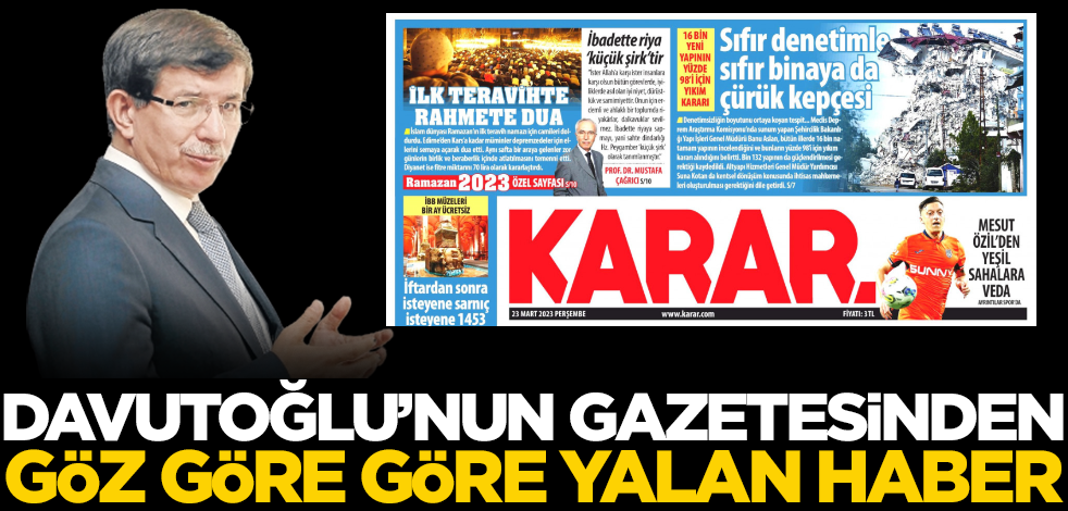 "Binaların yüzde 98'i yıkılacak" yalanı... NTV düzeltti, Karar gazeteye bastı!