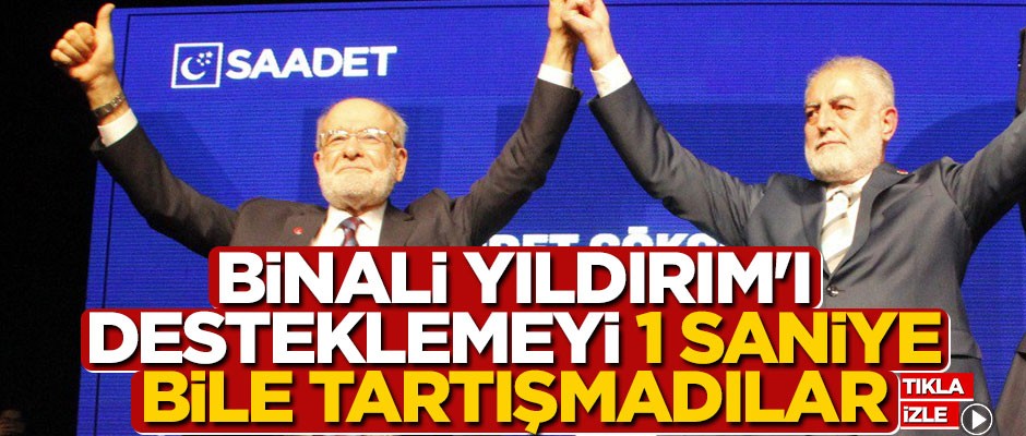 "Binali Yıldırım’ı desteklemeyi bir saniye bile düşünmediler"