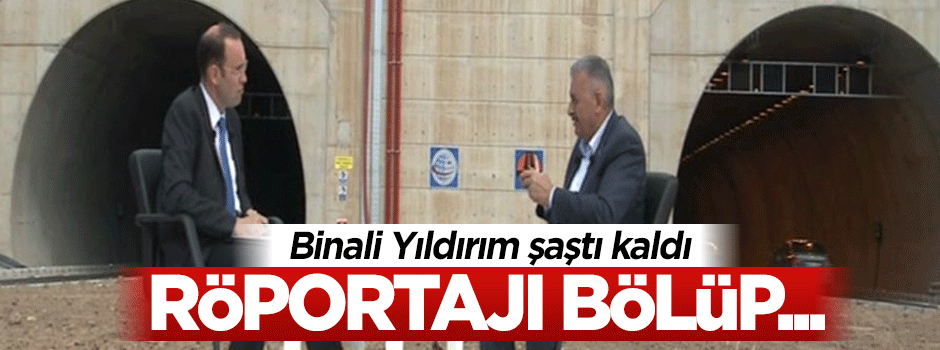 Binali Yıldırım'ın röportajını bölüp dua etti
